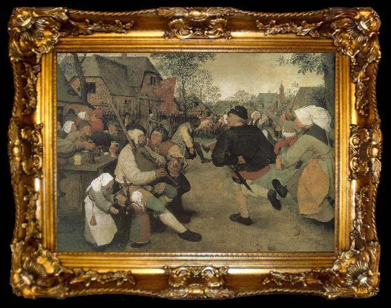 framed  Pieter Bruegel Farmers Dance, ta009-2